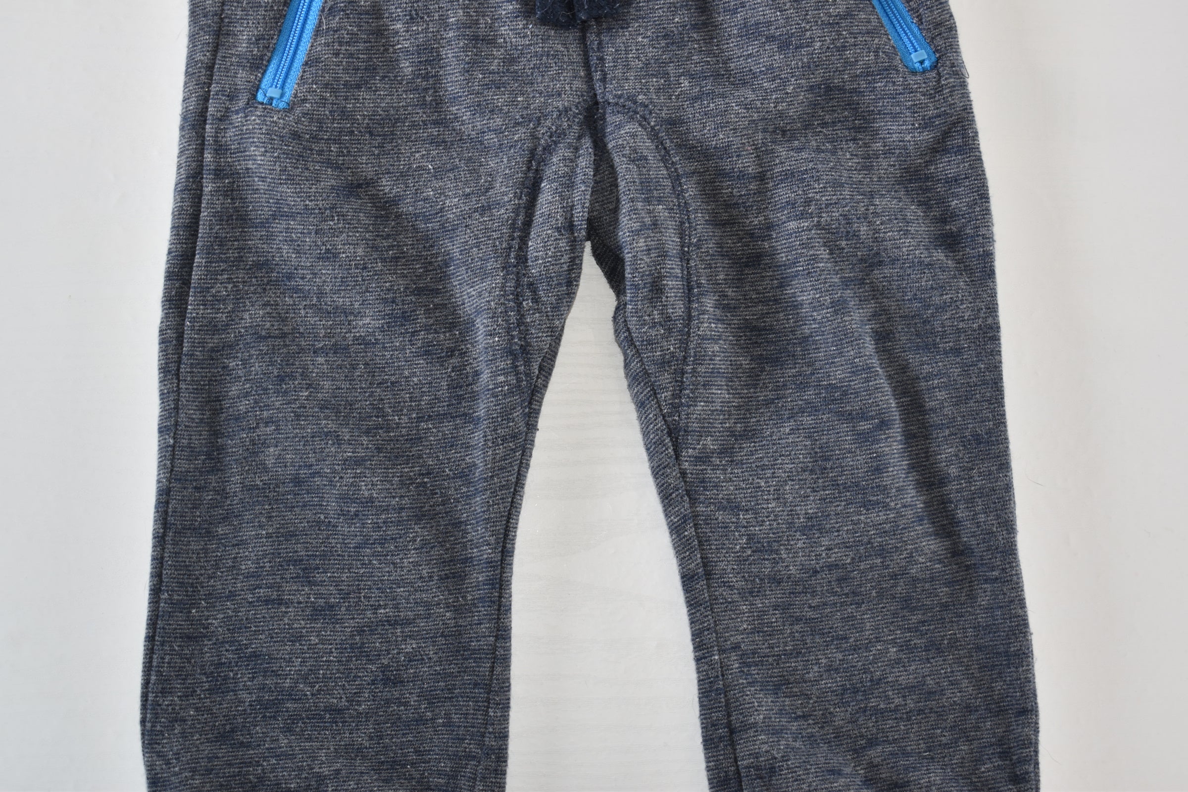 Grey marl trousers with zip pockets
