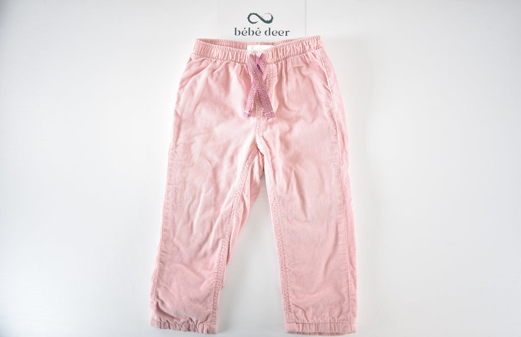 Soft pink lined corduroy trousers