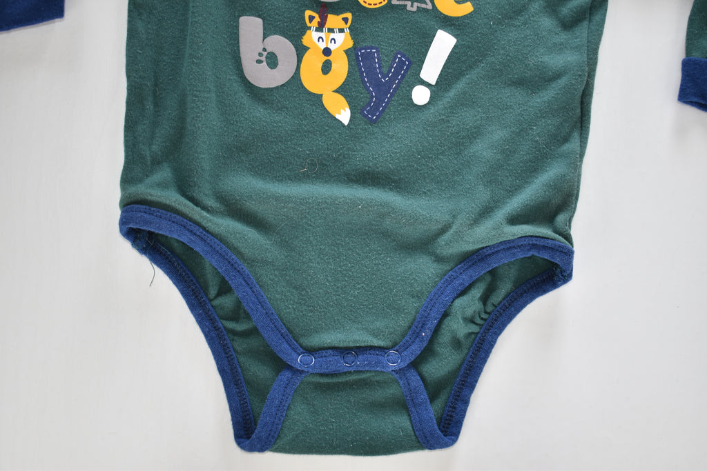 Fox print body and fleece-lined trousers set