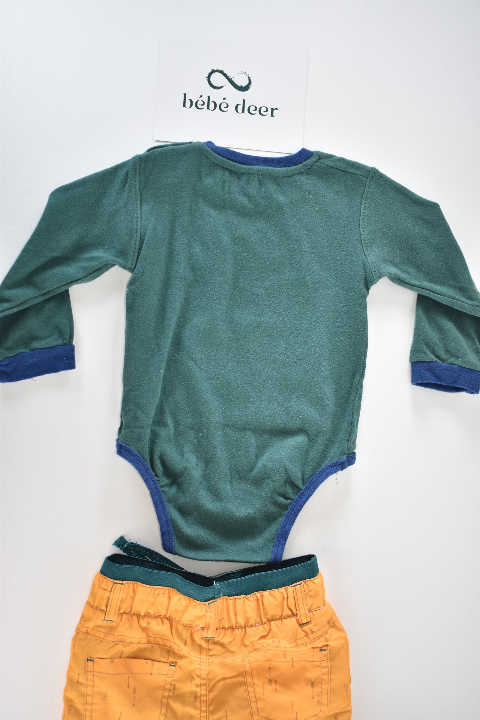 Fox print body and fleece-lined trousers set