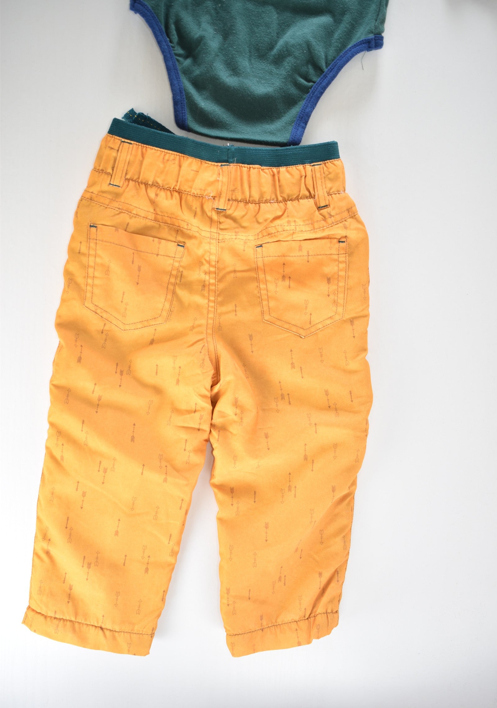 Fox print body and fleece-lined trousers set