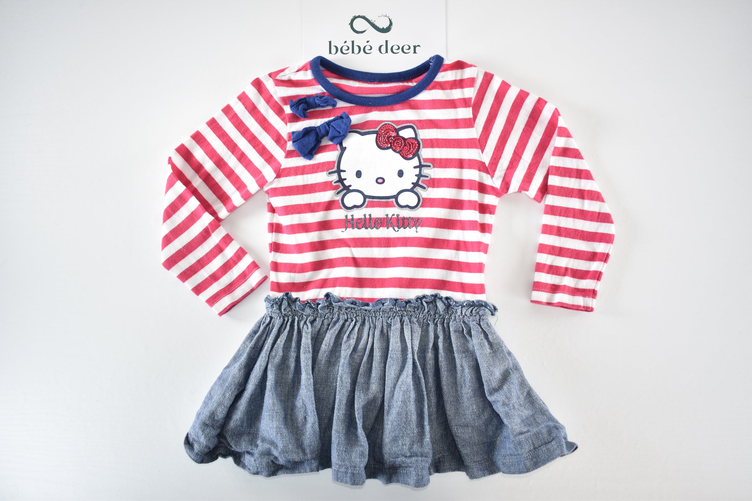 Robe rayée Hello Kitty