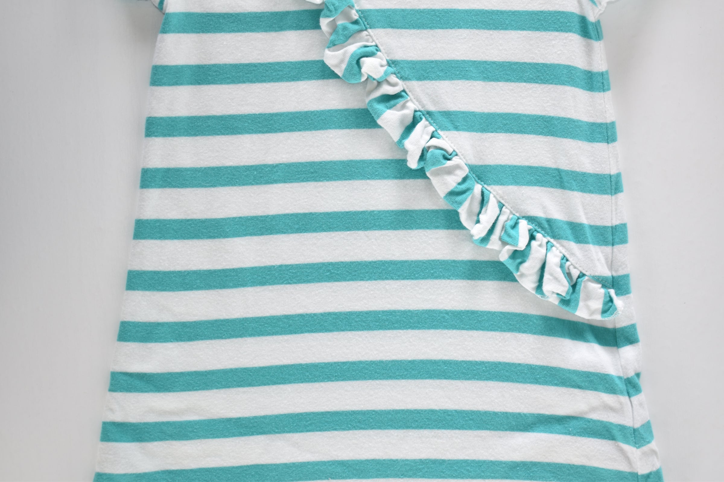 Striped dress with ruffle detail