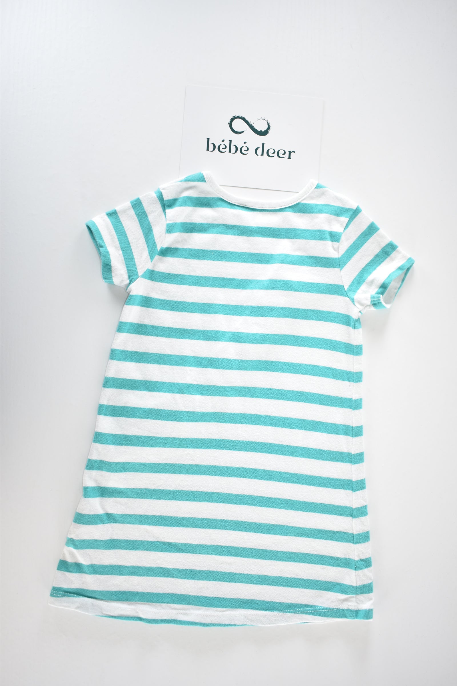 Striped dress with ruffle detail