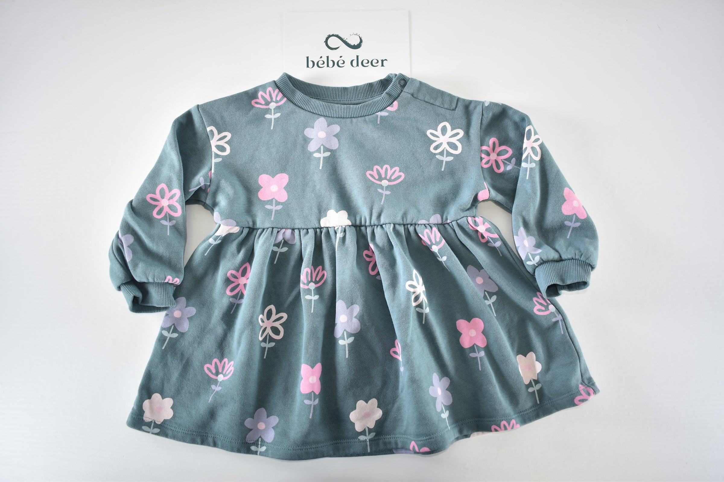 Floral sweatshirt dress