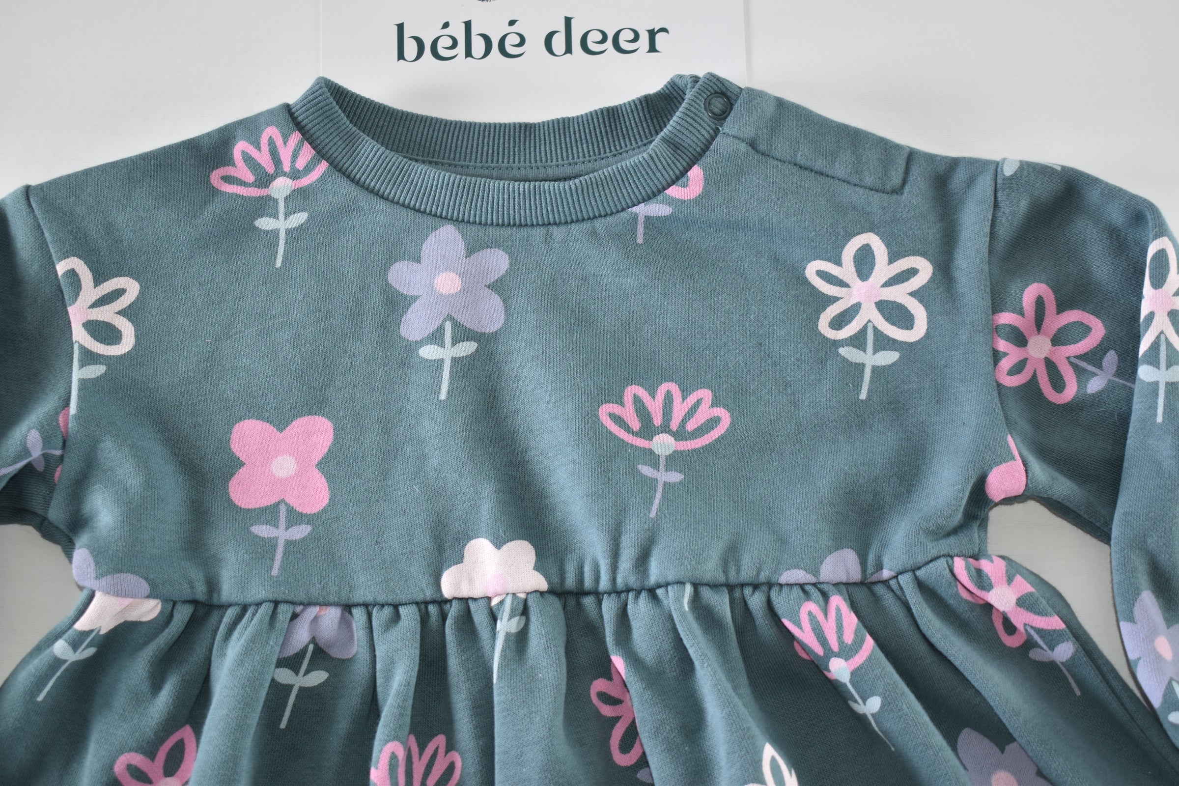 Floral sweatshirt dress