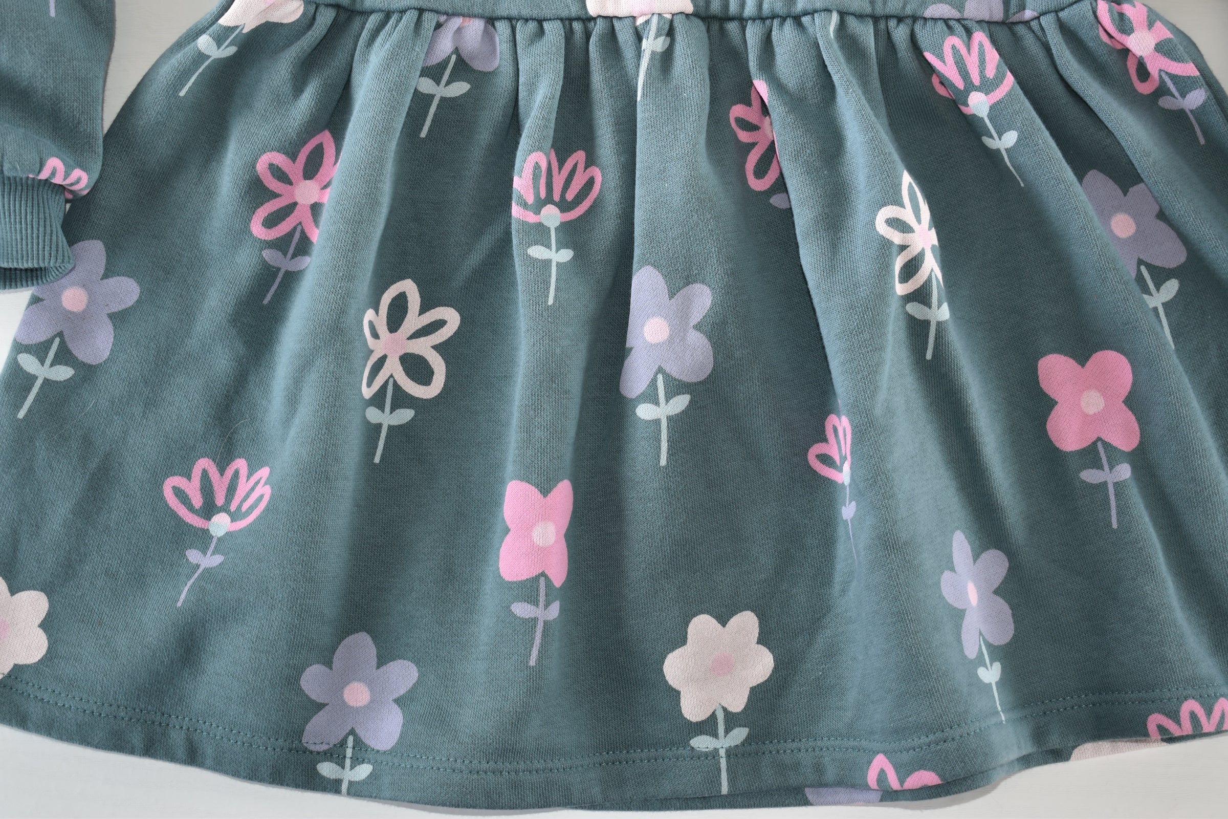 Floral sweatshirt dress