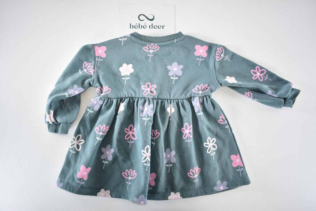 Floral sweatshirt dress