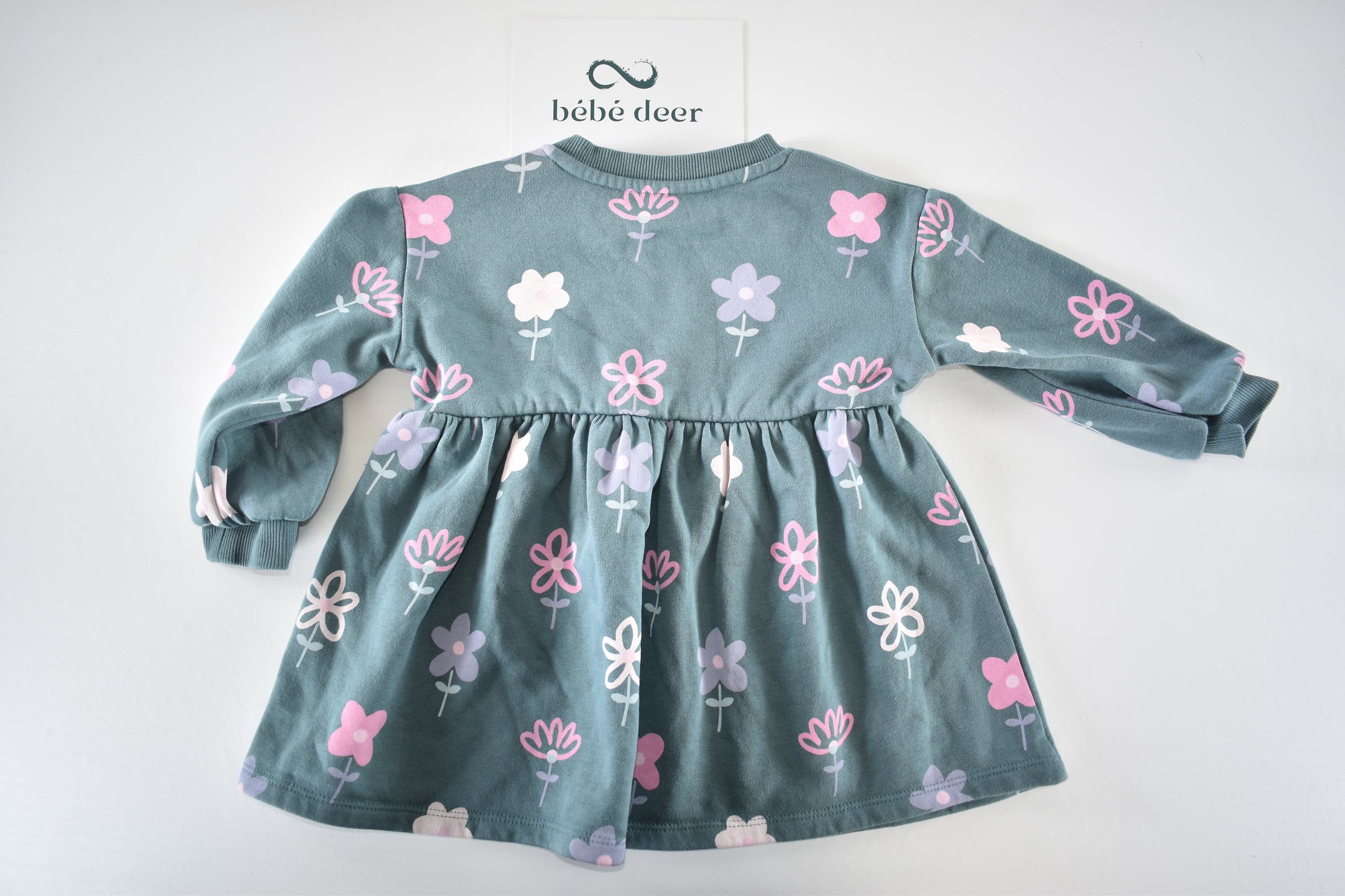 Floral sweatshirt dress