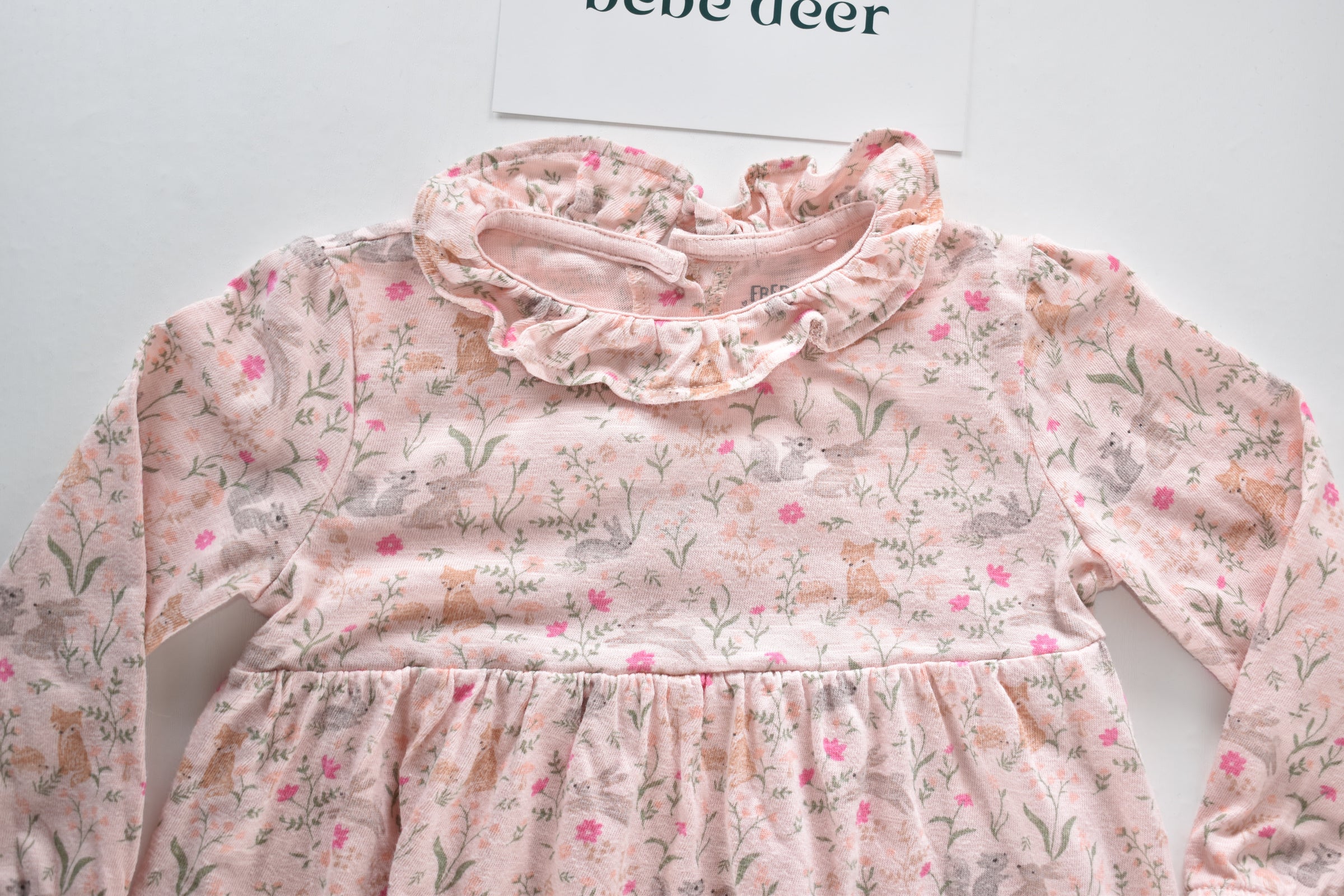 Woodland animal print dress