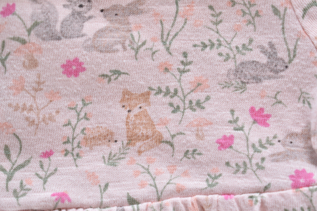 Woodland animal print dress