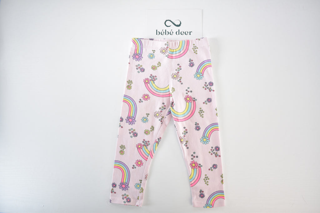 Rainbow print leggings