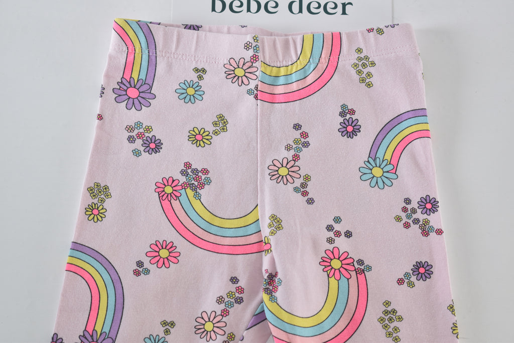 Rainbow print leggings