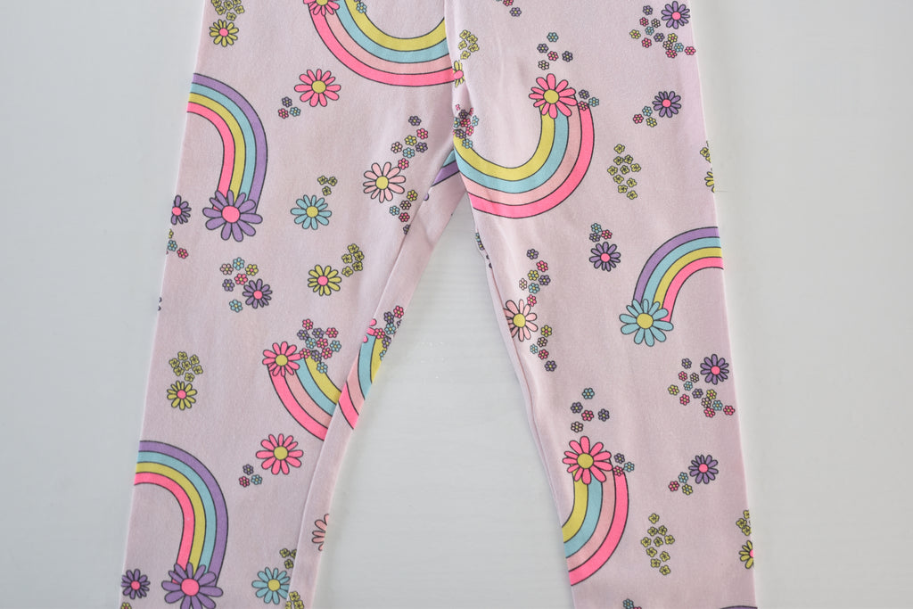 Rainbow print leggings