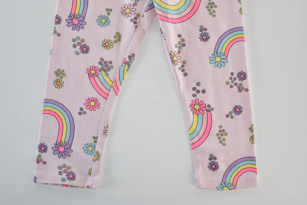 Rainbow print leggings