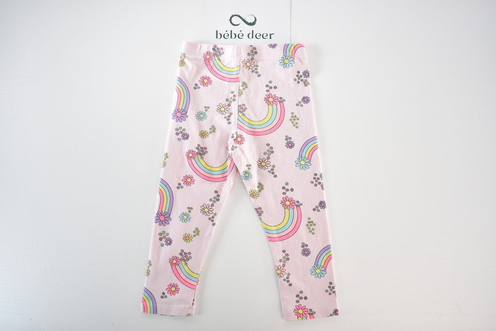 Rainbow print leggings