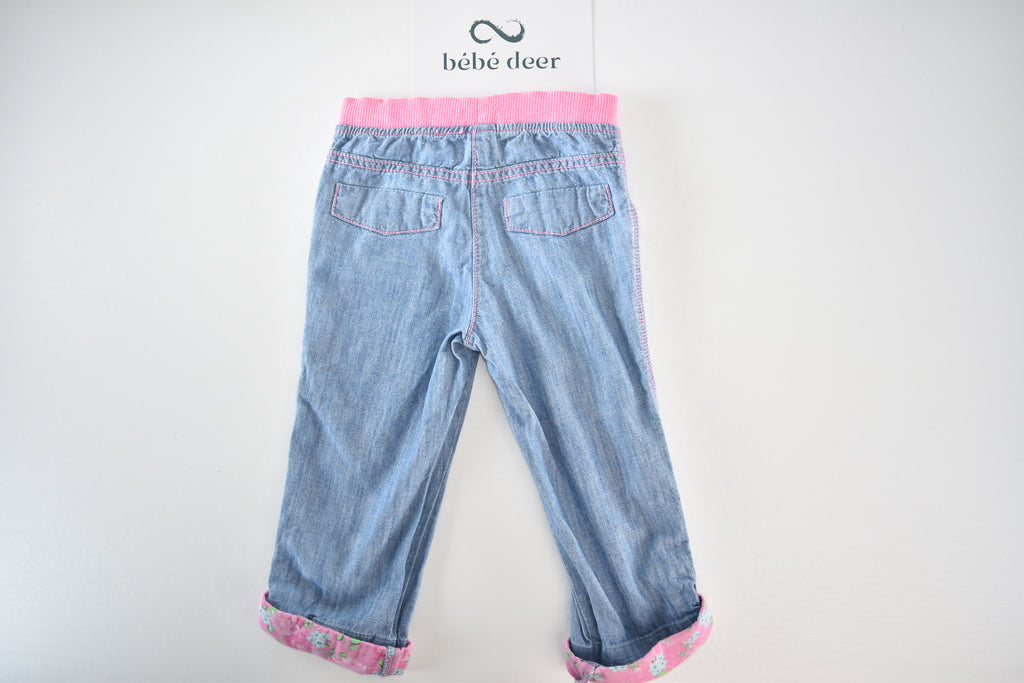 Embroidered cropped jeans