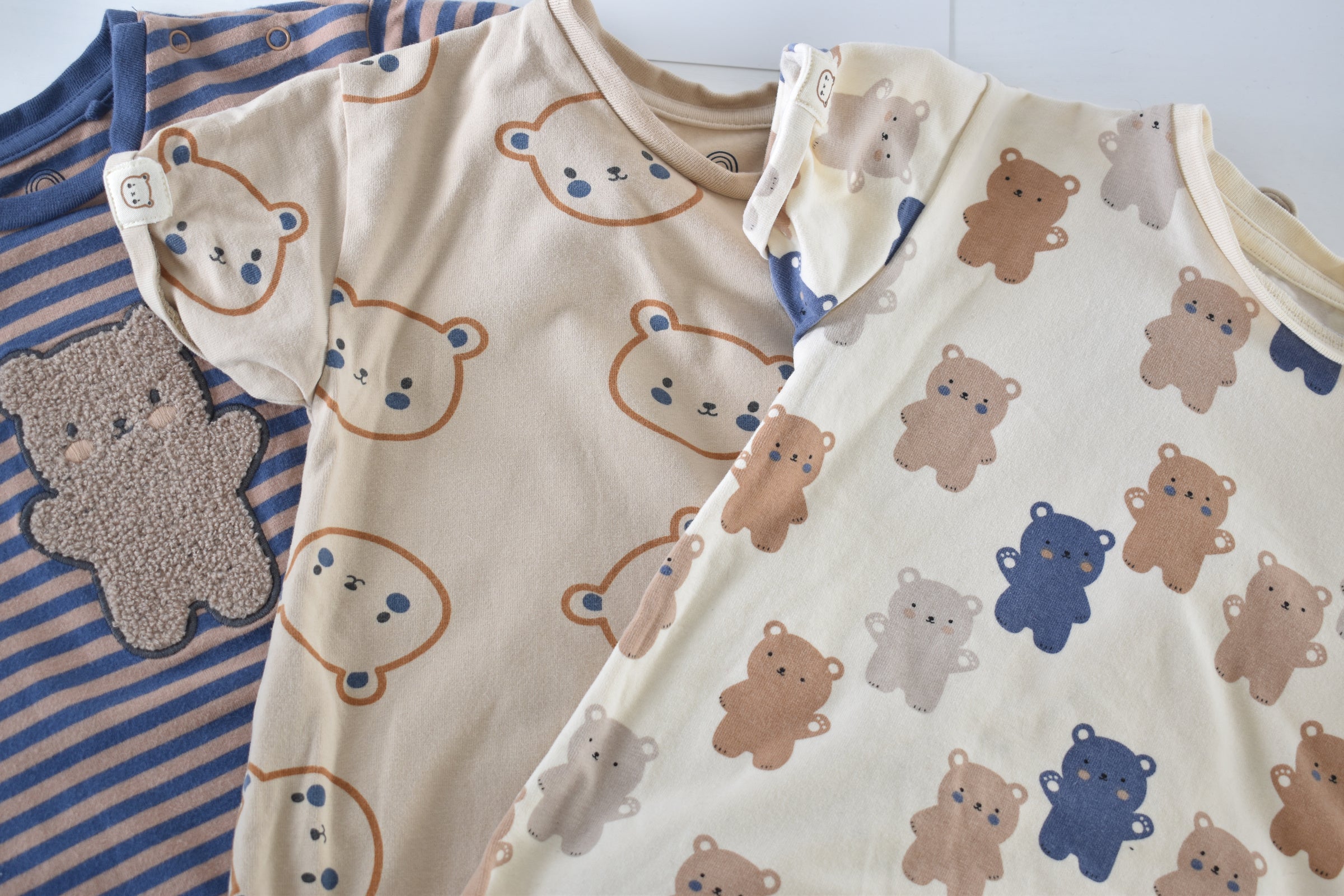 Bear rompers - Pack of 3