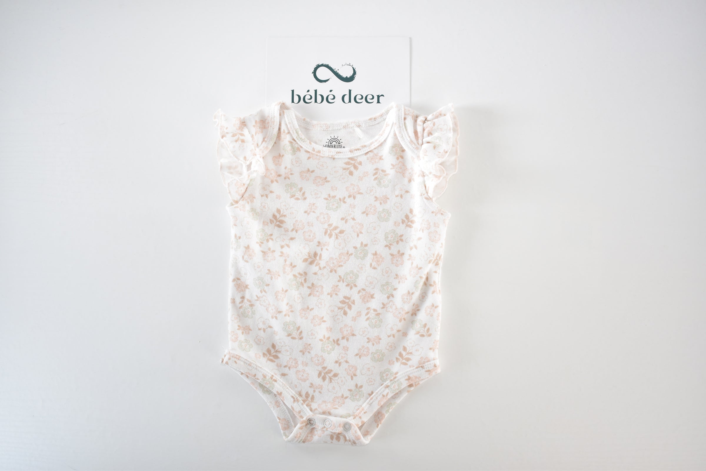 Floral frill sleeve bodysuit