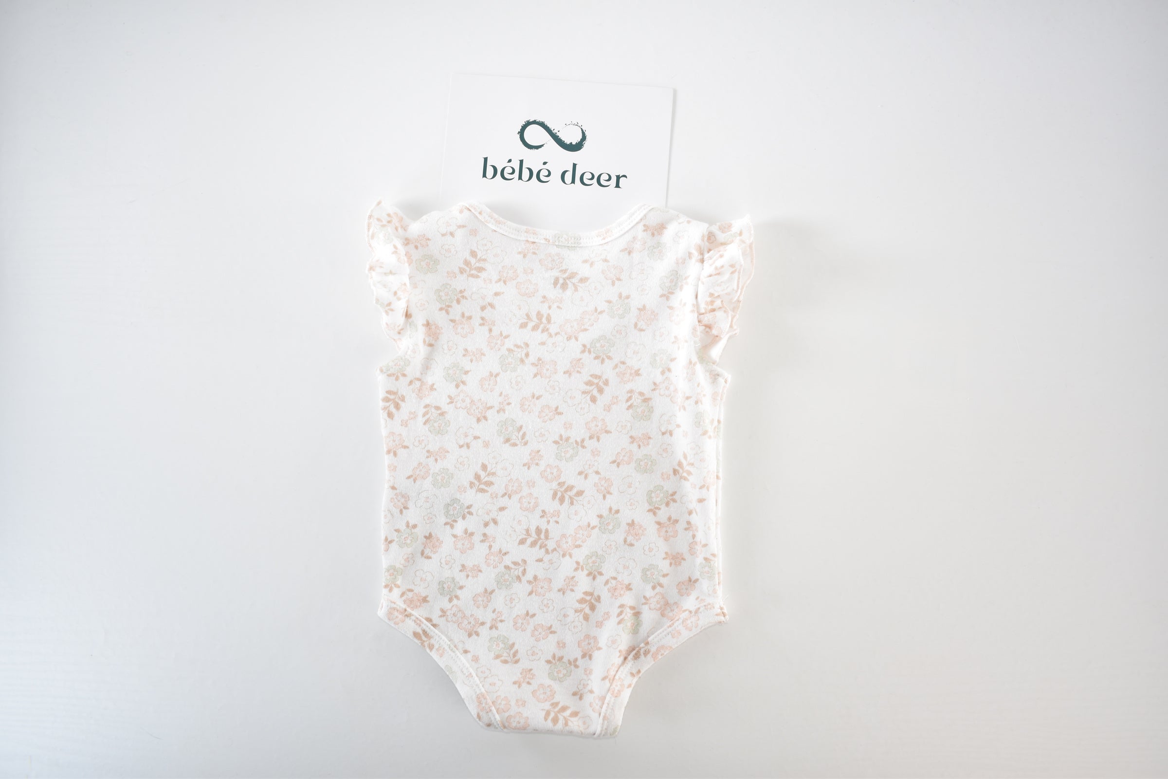Floral frill sleeve bodysuit