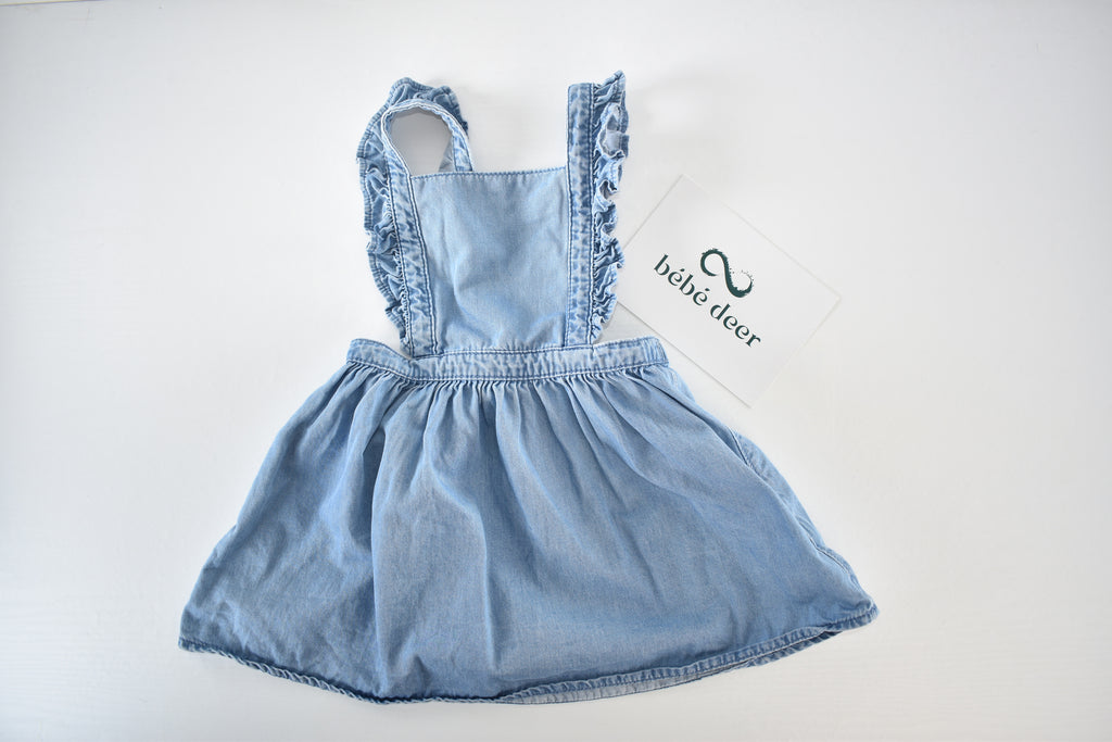 Denim pinafore dress