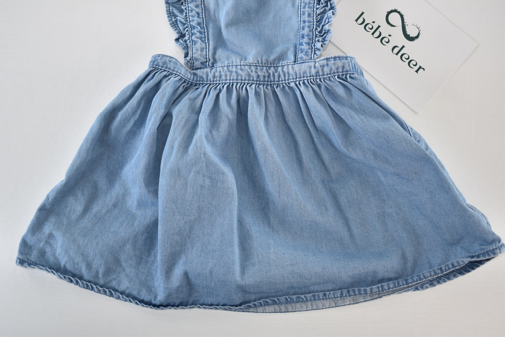 Denim pinafore dress