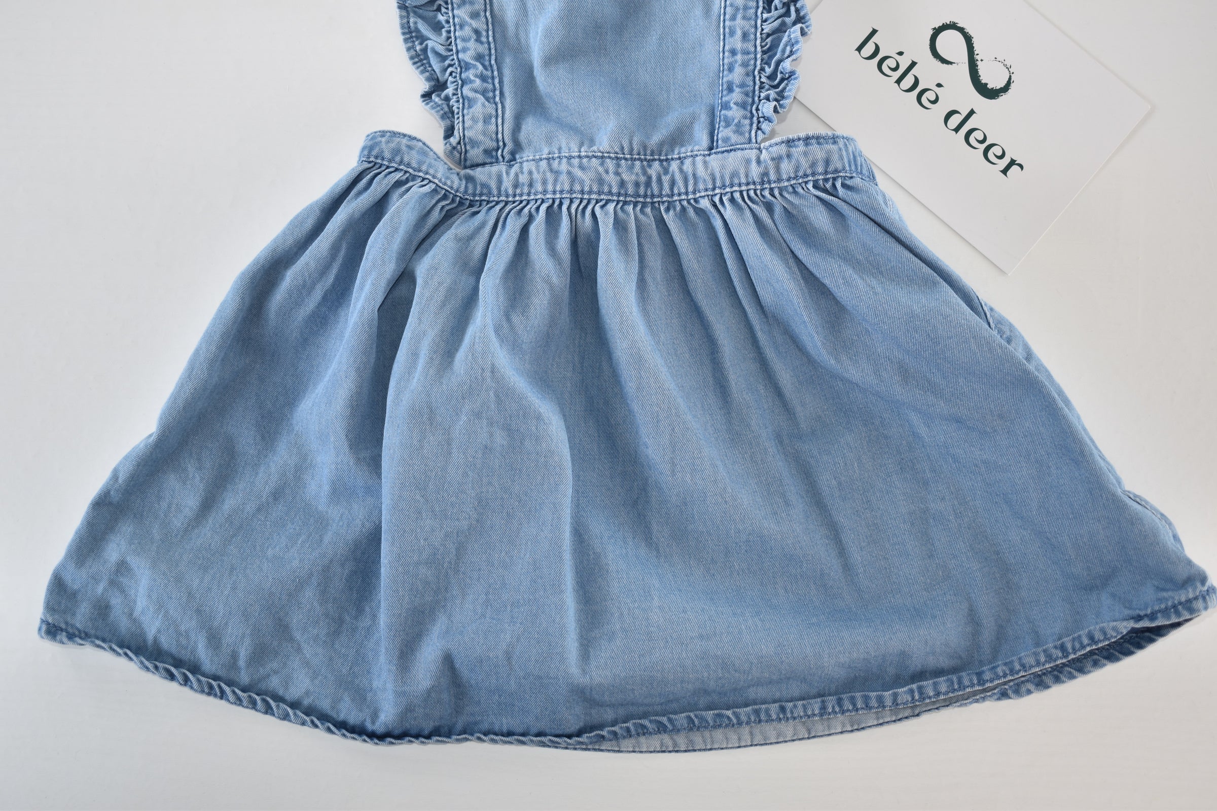 Denim pinafore dress