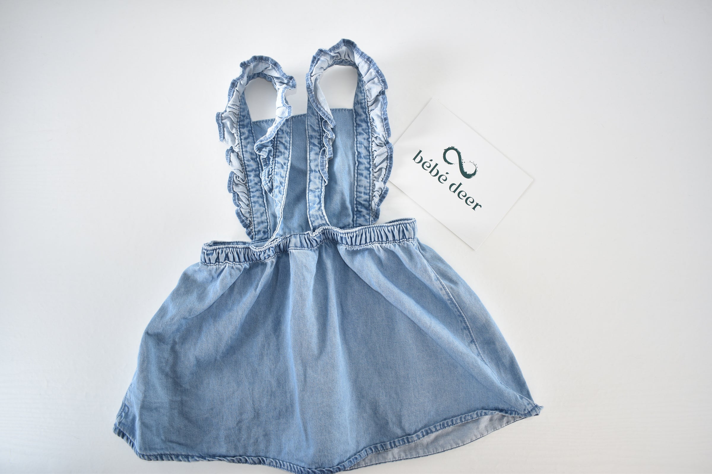 Denim pinafore dress