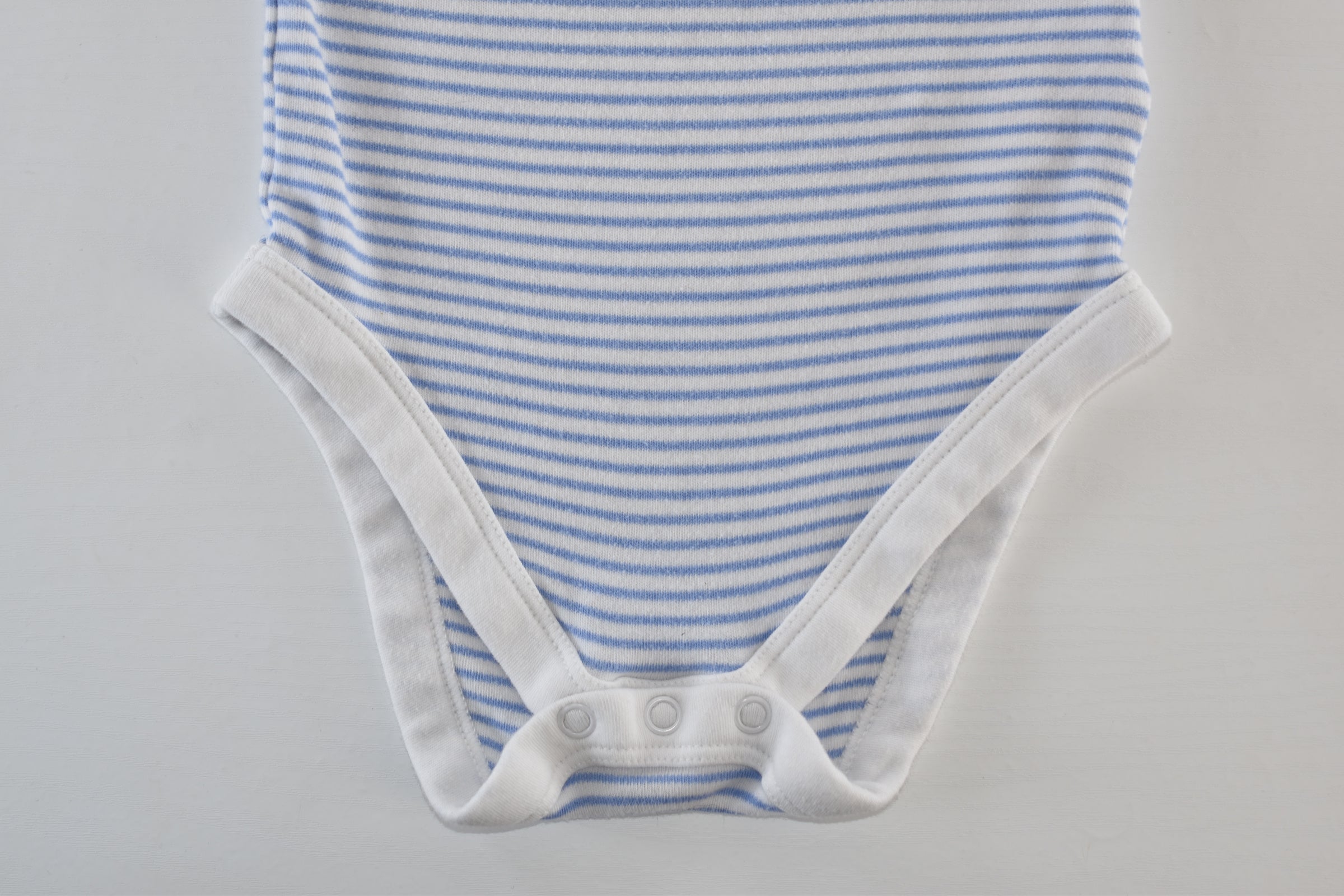 Blue striped organic cotton bodysuit