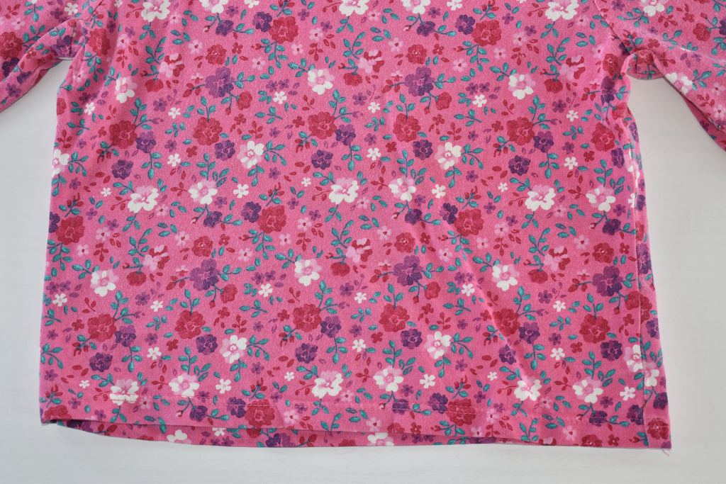 Pink floral long sleeve top