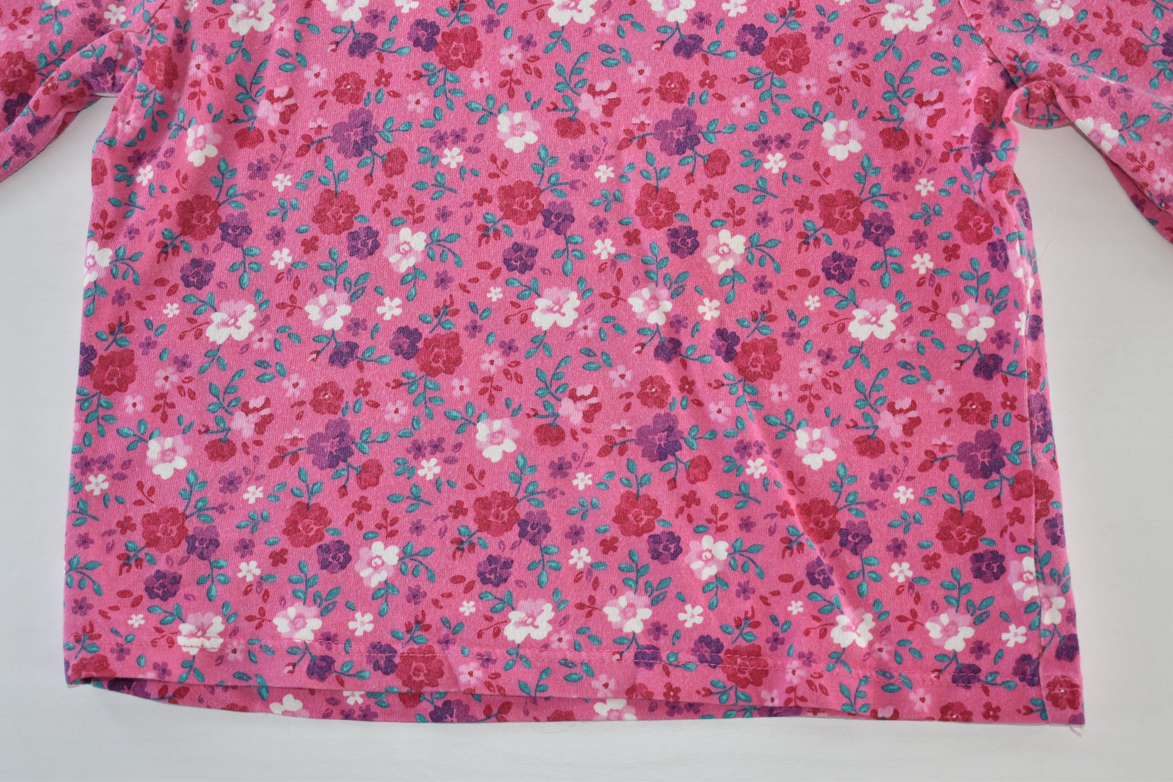 Pink floral long sleeve top