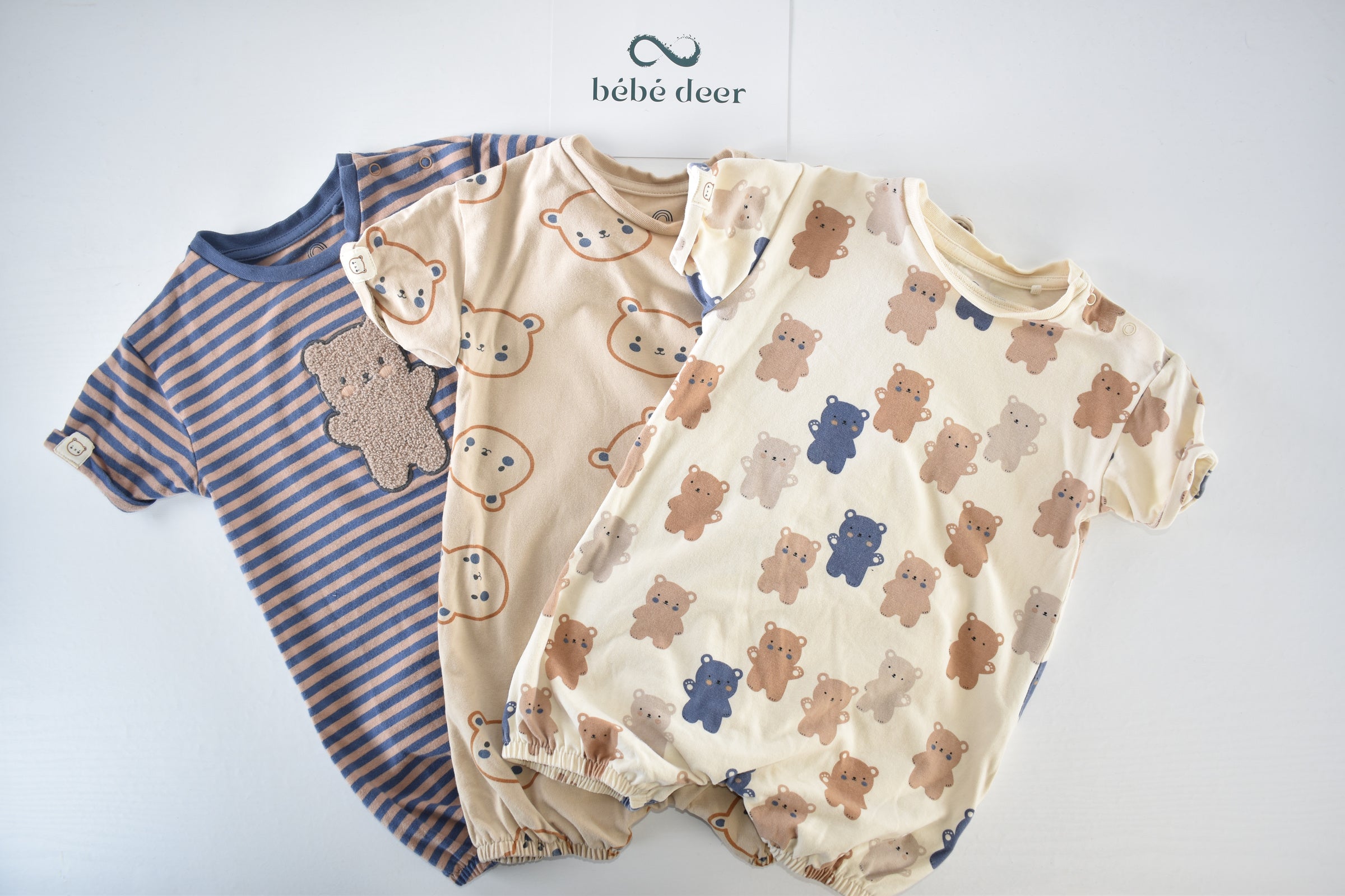Bear rompers - Pack of 3