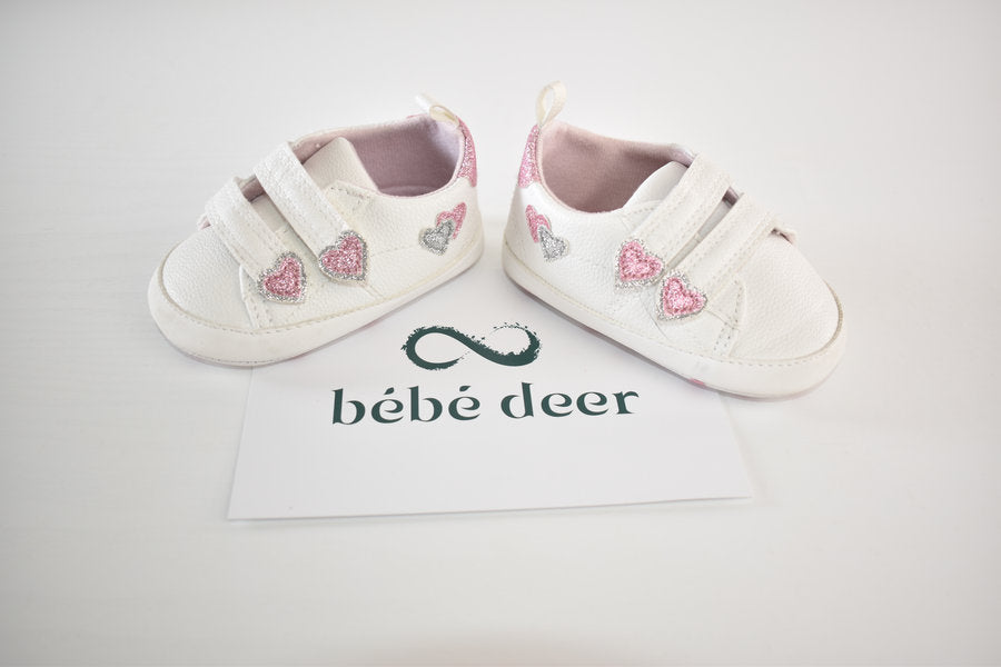 White shoes with heart