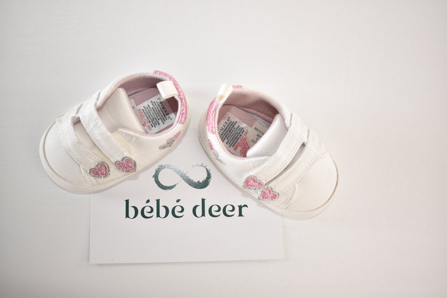White shoes with heart