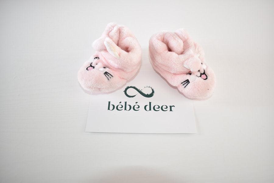 Pink cat slippers
