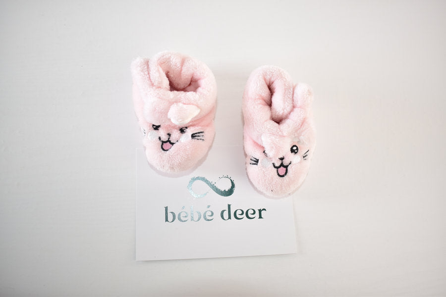 Pink cat slippers