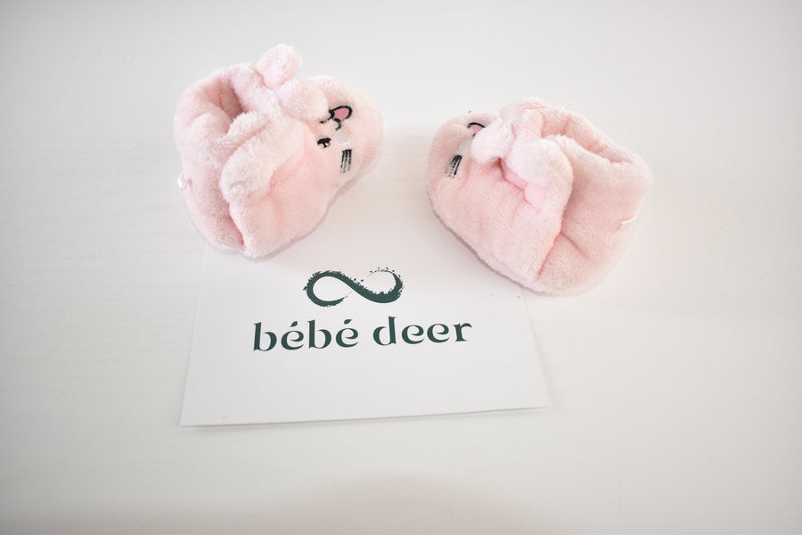 Pink cat slippers
