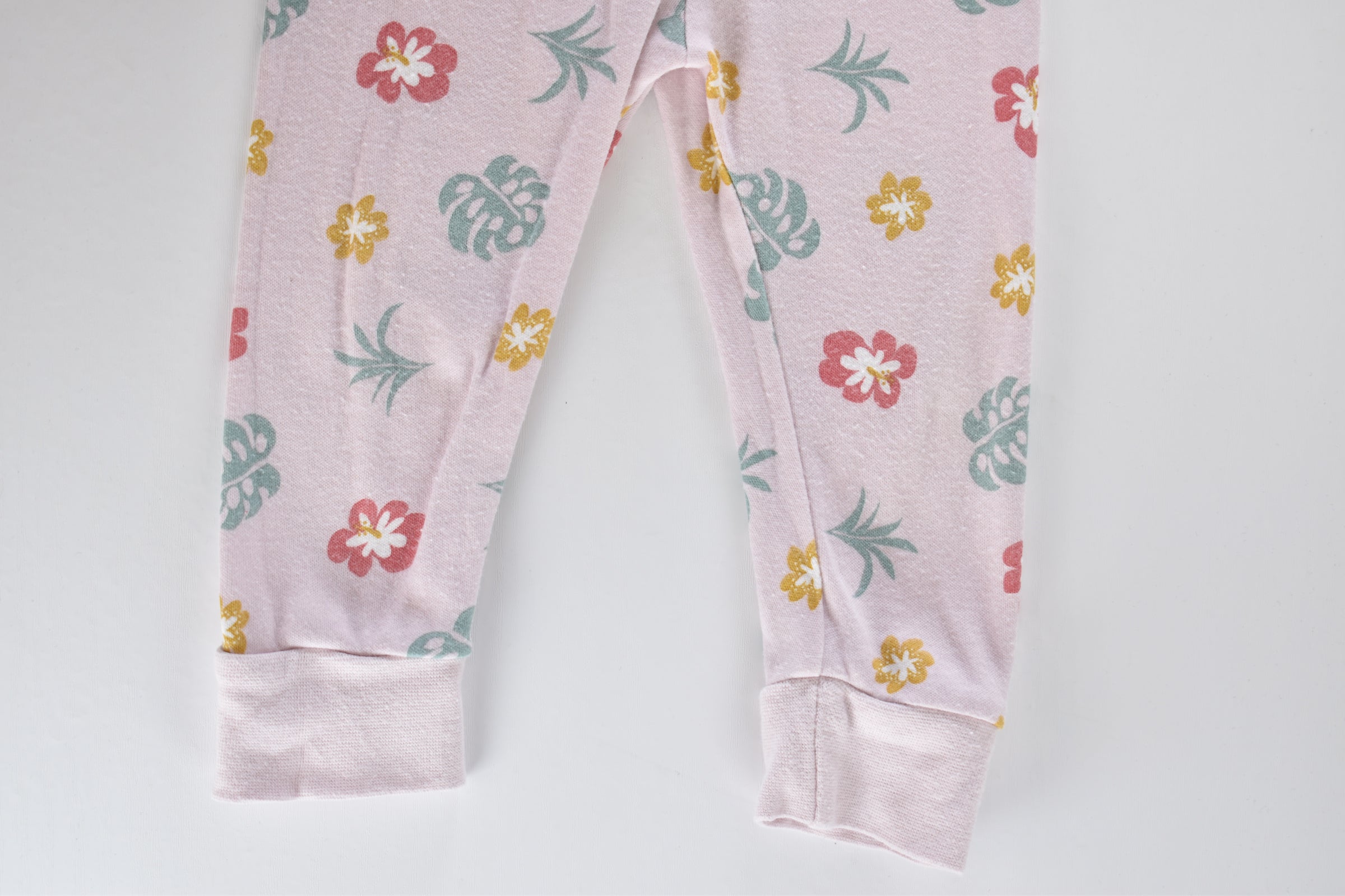 Pink floral two piece pyjama set