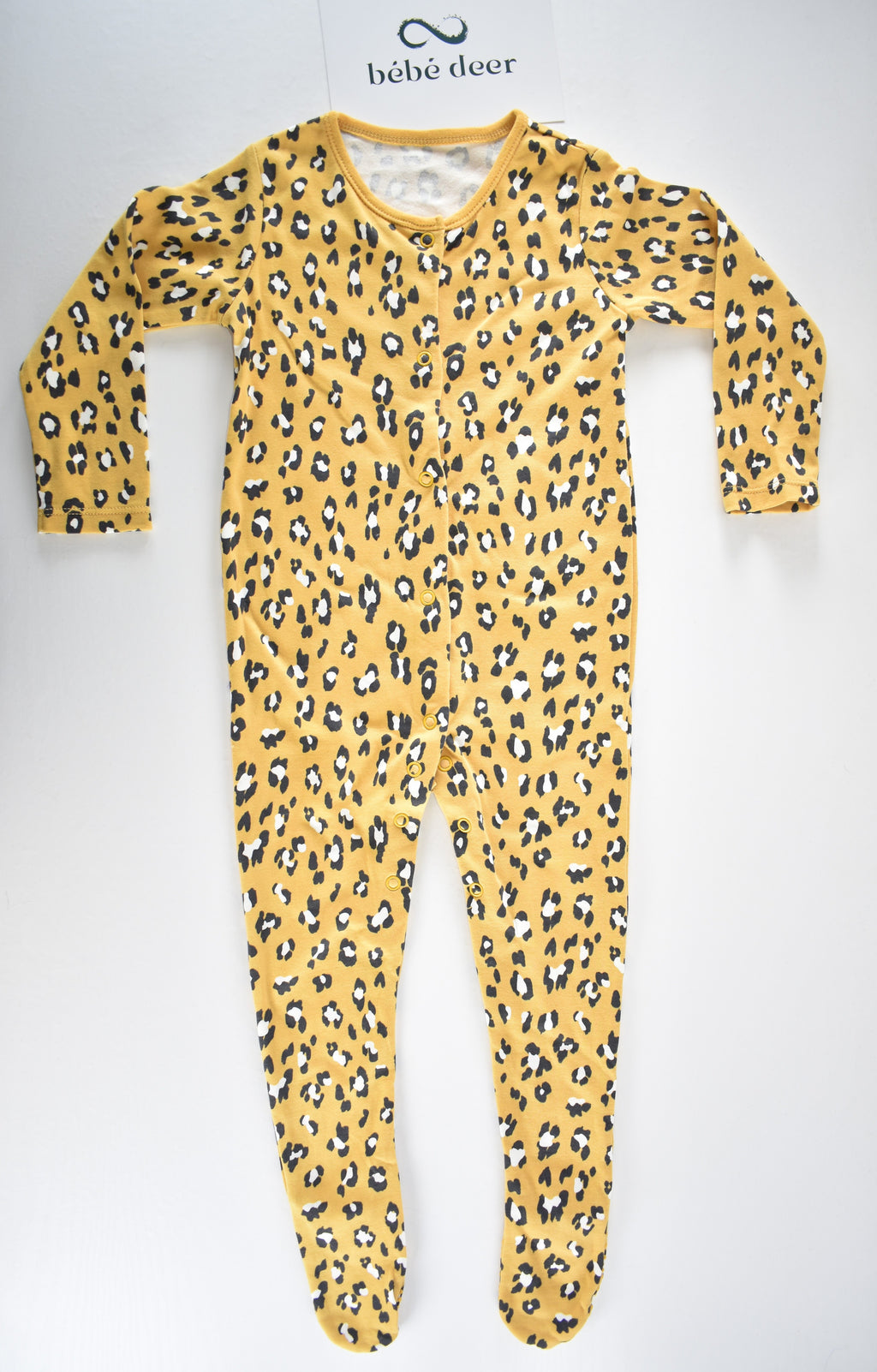 Leopard print sleepsuit