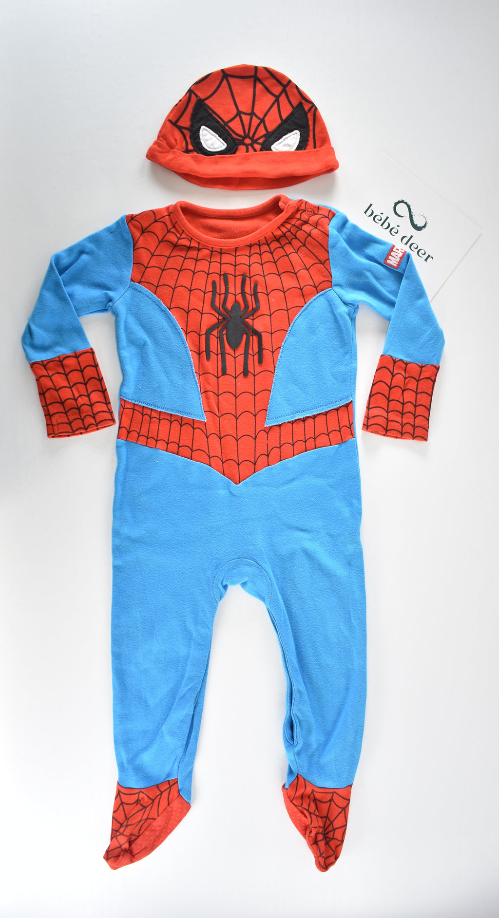 Marvel Spider-Man sleepsuit and hat set