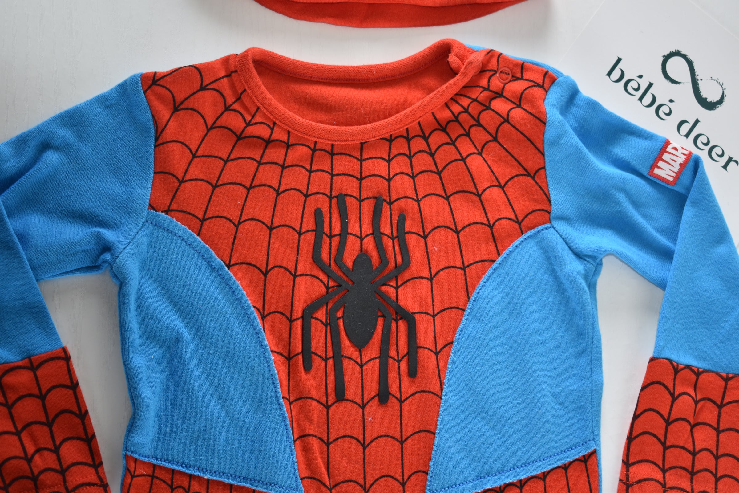 Marvel Spider-Man sleepsuit and hat set