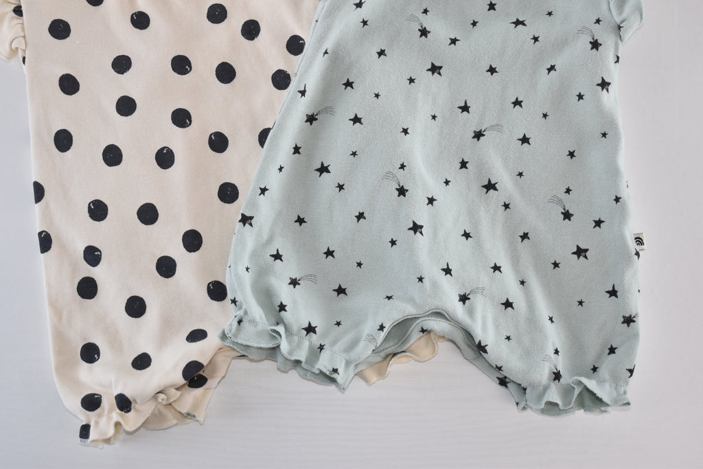 2-pack frill rompers