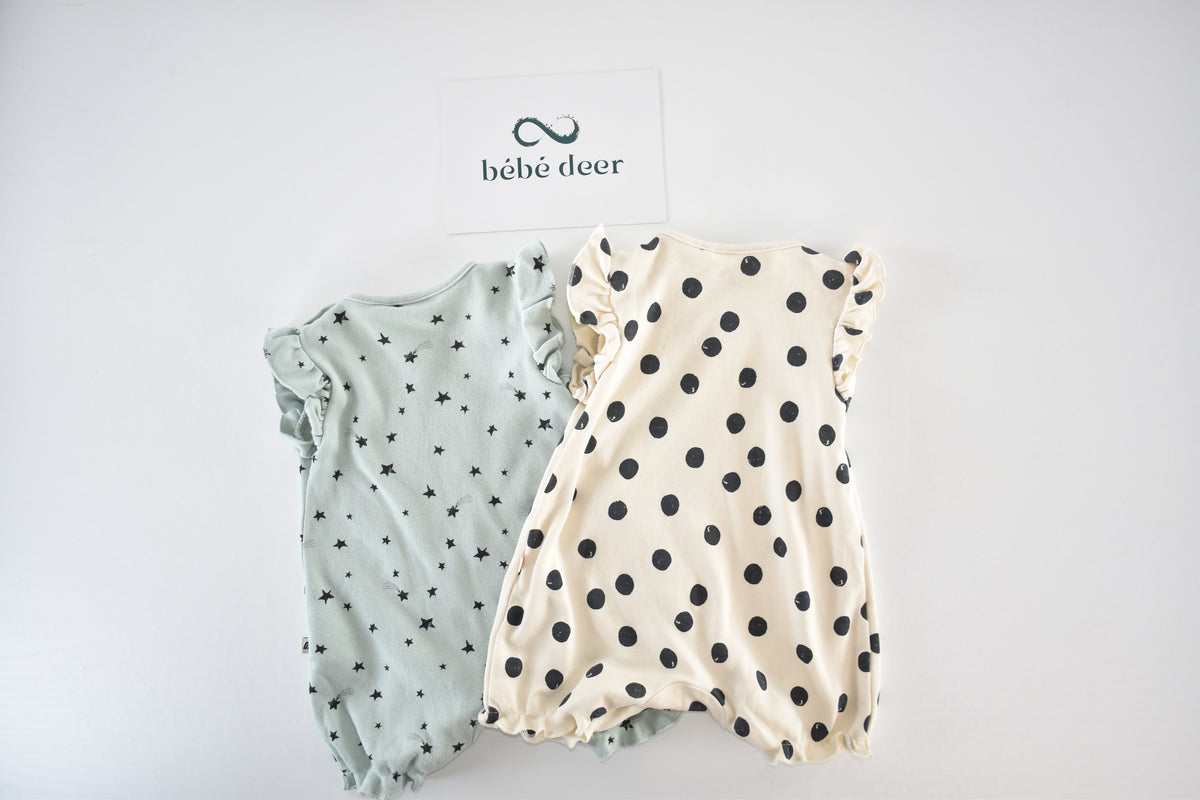 2-pack frill rompers