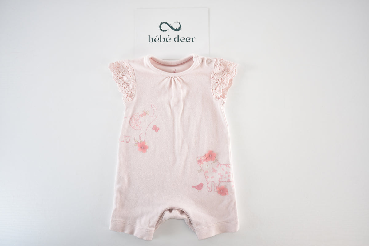 Pink elephant romper