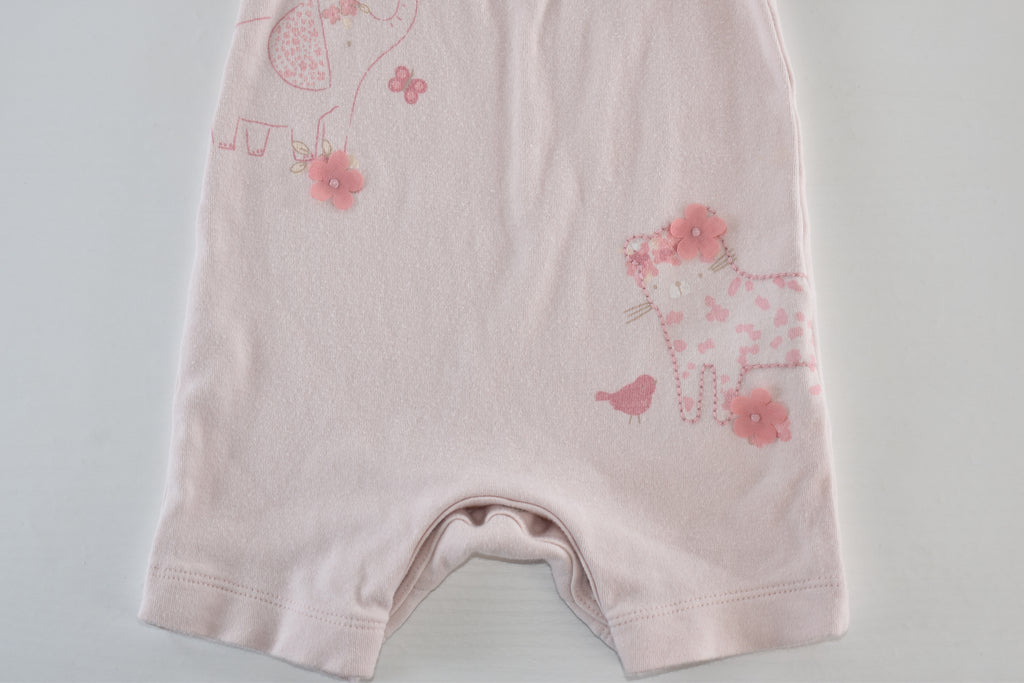 Pink elephant romper