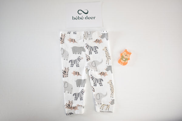 Pantalon à imprimé animaux safari