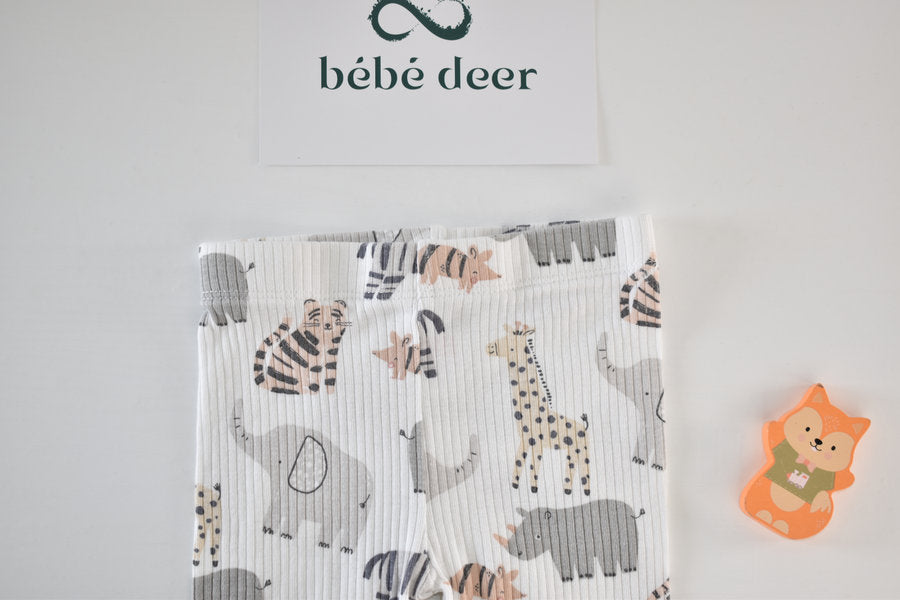 Pantalon à imprimé animaux safari