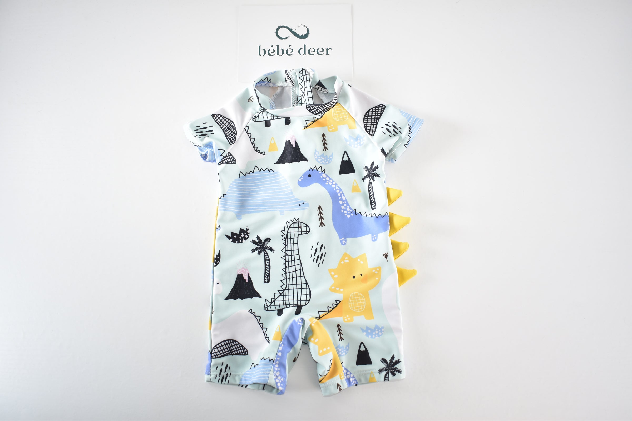 Dinosaur short sleeve swimsuit
