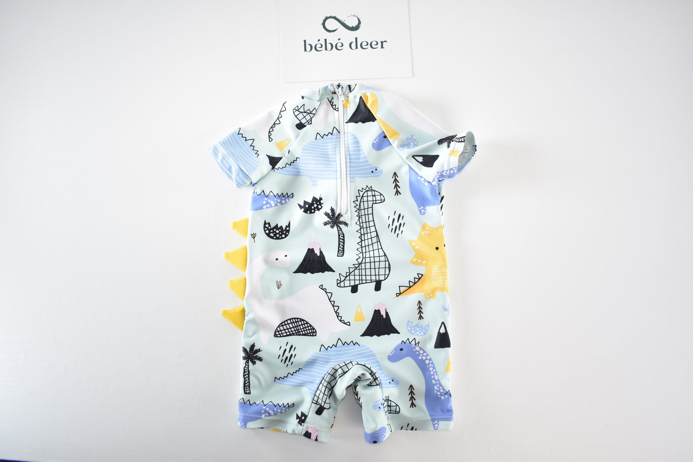Dinosaur short sleeve swimsuit