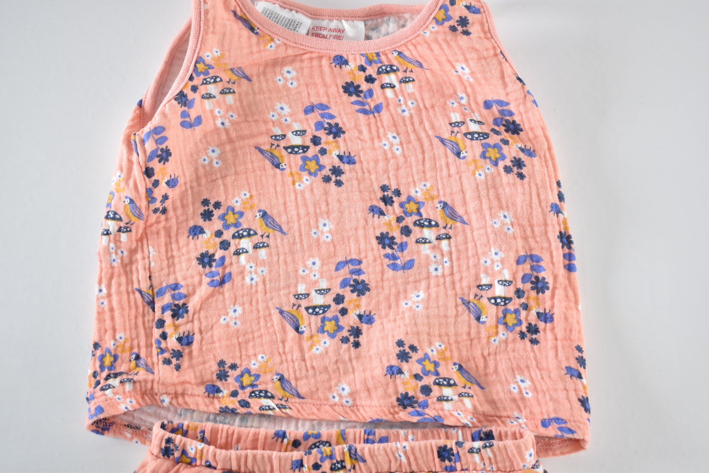 Summer cotton top & shorts set